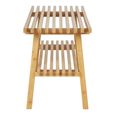 Ember Bench - Natural - Bamboo - with Shelf