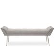 Gilden Bench - Grey Fabric with Silver Angular Legs