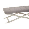 Gilden Bench - Grey Fabric with Silver Cross Base
