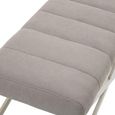 Gilden Bench - Grey Fabric with Silver Cross Base