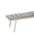 Gilden Bench - Grey Fabric with Silver Splayed Legs