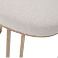 Gilden Bench - Curved - Grey Fabric with Gold Legs