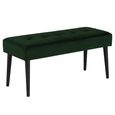 Glory Bench - Forest Green Velvet Fabric