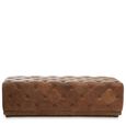 Hoxton Ottoman Bench - Vintage Brown Tufted Leather