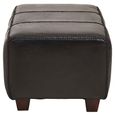 Inca Footstool - Black Leather