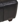 Inca Footstool - Black Leather