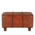 Inca Bench - Brown Leather - Upholstered