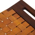 Inca Bench - Brown Leather with Teak Wood - Small Strapped