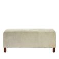 Kensington Townhouse Bench - Beige Faux Fur