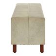 Kensington Townhouse Bench - Beige Faux Fur