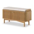 Soho Hallway Bench - 2 Door - Slatted - Oak