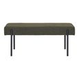 Swindon Bench - Dark Green Boucle Fabric