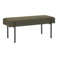 Swindon Bench - Dark Green Boucle Fabric