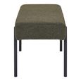 Swindon Bench - Dark Green Boucle Fabric