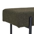 Swindon Bench - Dark Green Boucle Fabric