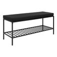 Vita Hall Bench with Shelf - Black Melamine