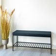 Vita Hall Bench with Shelf - Black Melamine