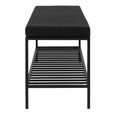 Vita Hall Bench with Shelf - Black Melamine