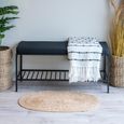 Vita Hall Bench with Shelf - Black Melamine