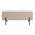 Watford Bench - Beige Boucle Fabric - Storage