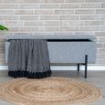 Watford Bench - Light Grey Fabric - Storage