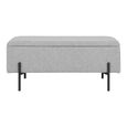 Watford Bench - Light Grey Fabric - Storage