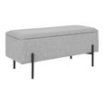 Watford Bench - Light Grey Fabric - Storage