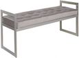 Zenith - Bench - Grey Fabric and Chrome