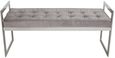 Zenith - Bench - Grey Fabric and Chrome