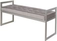 Zenith - Bench - Grey Fabric and Chrome