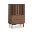 Soho Cabinet - 2 Door - Slatted - Dark Oak