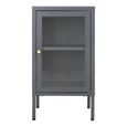 Dalby Cabinet - 1 Door - Narrow - Metal - Grey
