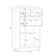 Best Cabinet - 1 Door - 2 Drawer - Oak and White