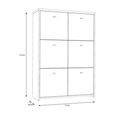 Best Hall Cabinet - 6 Door - Grey Concrete and Vintage Wood