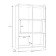 Best Hall Cabinet - 6 Door - Grey Concrete and Vintage Wood