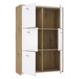 Best Hall Cabinet - 6 Door - Oak and White