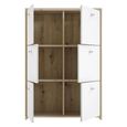Best Hall Cabinet - 6 Door - Oak and White