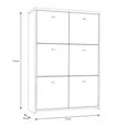 Best Hall Cabinet - 6 Door - Oak and White