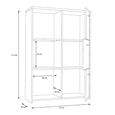 Best Hall Cabinet - 6 Door - Oak and White
