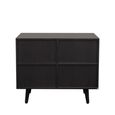 Ferrero Cabinet - 1 Door - Black and Woven Rattan