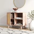 Ferrero Cabinet - 1 Door - Natural and Woven Rattan