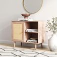 Ferrero Cabinet - 1 Door - Natural and Woven Rattan