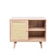 Ferrero Cabinet - 1 Door - Natural and Woven Rattan