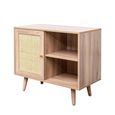 Ferrero Cabinet - 1 Door - Natural and Woven Rattan