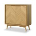Valencia Herringbone Hall Cabinet - 2 Door - Oak