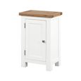 Lundy Small Hall Cabinet - 1 Door - White Painted