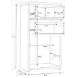 Best Cabinet - 1 Door - 2 Drawer - Grey Concrete and Vintage Wood