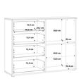Sienna Cabinet - 1 Door - 4 Drawer - White Gloss