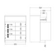 Naia Cabinet - 2 Door - Black