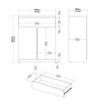 Naia Cabinet - 2 Door - White Gloss